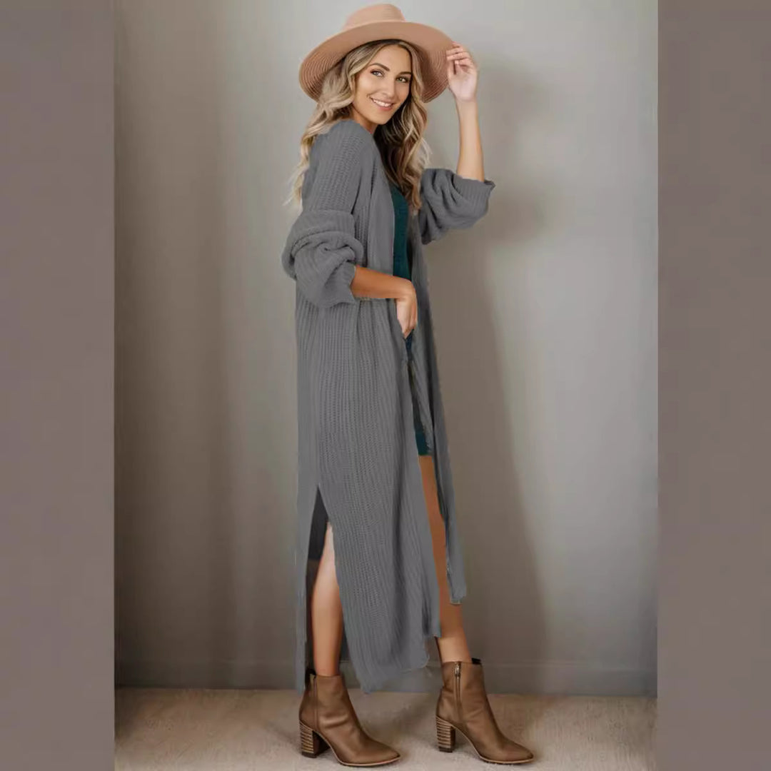 Damen Strickcardigan mit offenen Kanten und lässiger Passform Drune