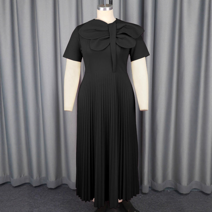 Damen Elegantes Midikleid mit voluminösem Schleifenakzent Drune