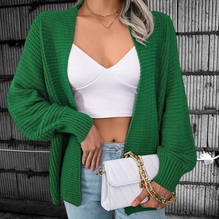 Damen lässiger Grobstrick-Cardigan mit sanfter Textur und offenem Schnitt Drune
