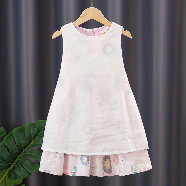 Mädchen Sommerkleid mit kariertem Design Drune