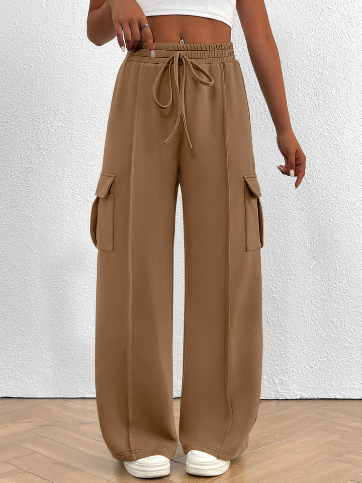 Damen Cargo-Hose im lässigen Relaxed Fit mit elastischem Bund und praktischen Taschen Drune