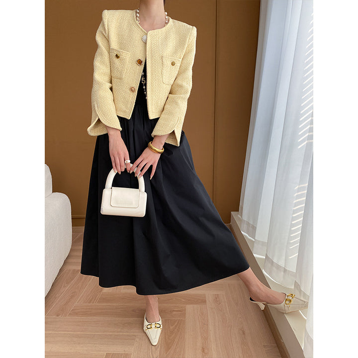 Damen Elegante Jacke mit Knopfdetails und praktischen Taschen Drune