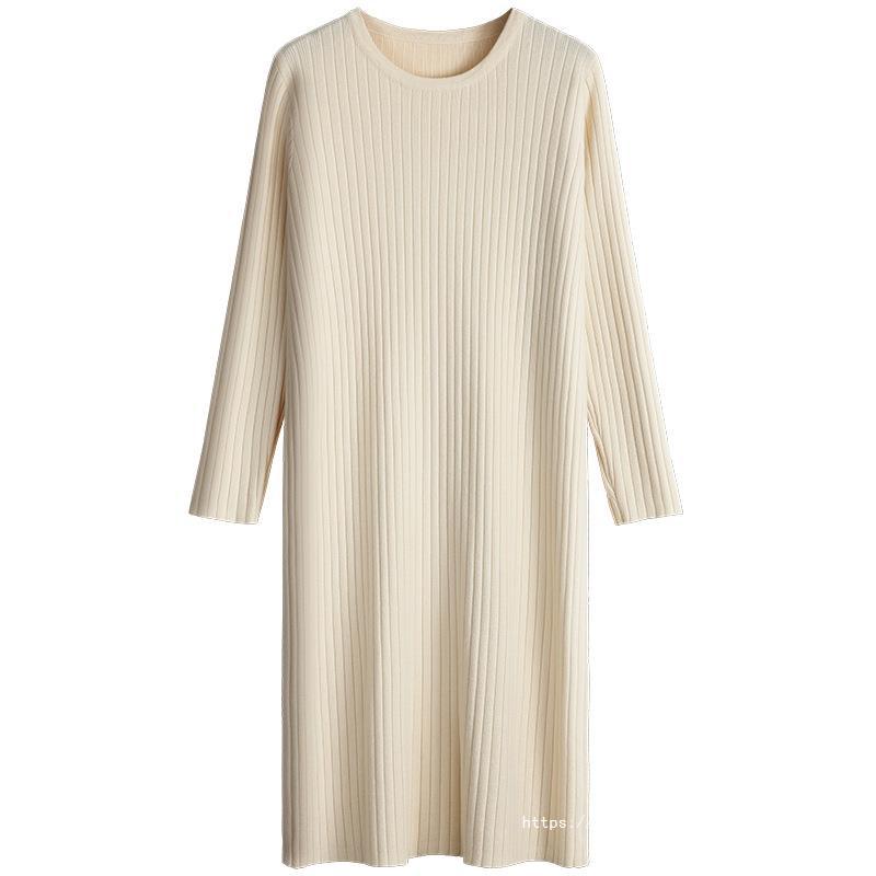 Damen Strickkleid mit feiner Rippenstruktur Drune