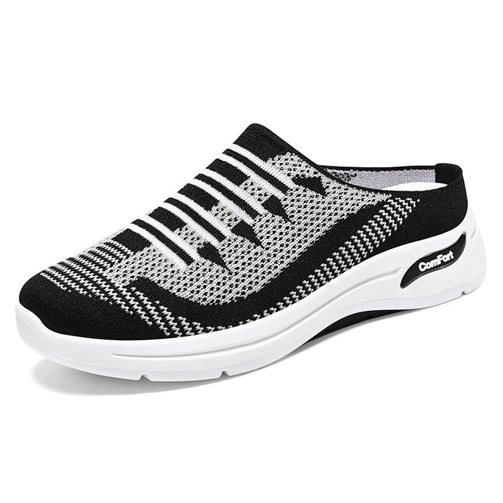 Damen nan gestrickter Slip-On Clog-Sneaker mit atmungsaktivem Sockenschuh und dämpfender Komfortsohle Drune