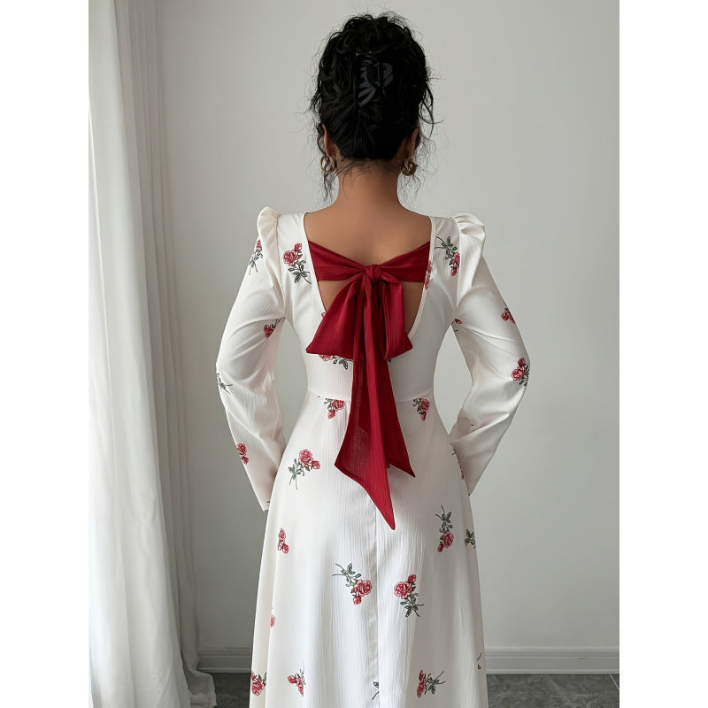 Damen Maxikleid mit floralem Muster Drune