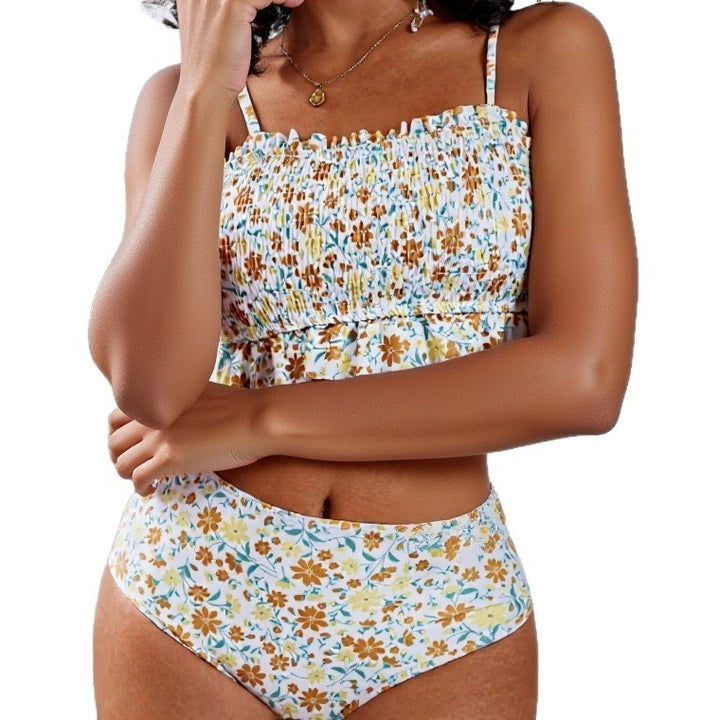 Damen Vintage Bikiniset mit Rüschen Drune