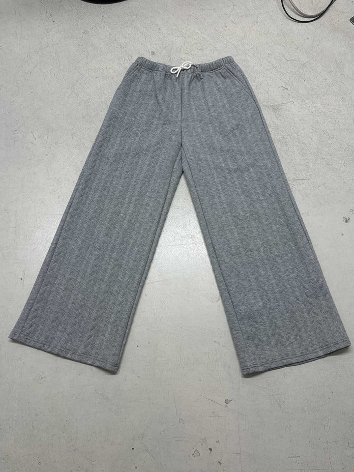 Damen bequeme weite Sweatpants mit elastischem Bund und Kordelzug Drune