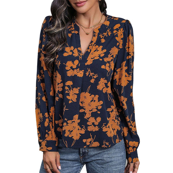 Damen elegante Bluse mit floralem Muster und zeitlosem Design Drune