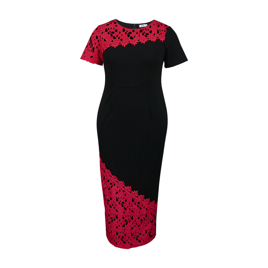 Damen elegantes Spitzenkleid mit modernen Akzenten Drune