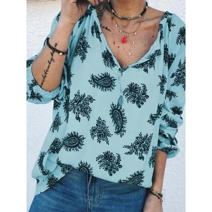 Damen Bluse mit Paisley-Muster und lässigem Schnitt Drune
