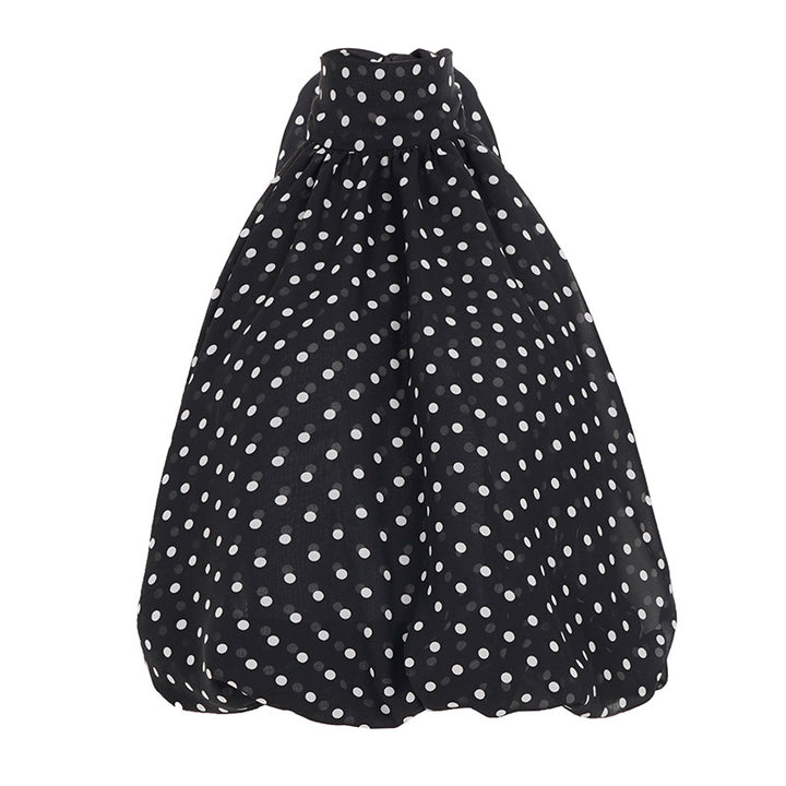 Damen Haltertop mit Polka-Dots und Schleifenakzent Drune