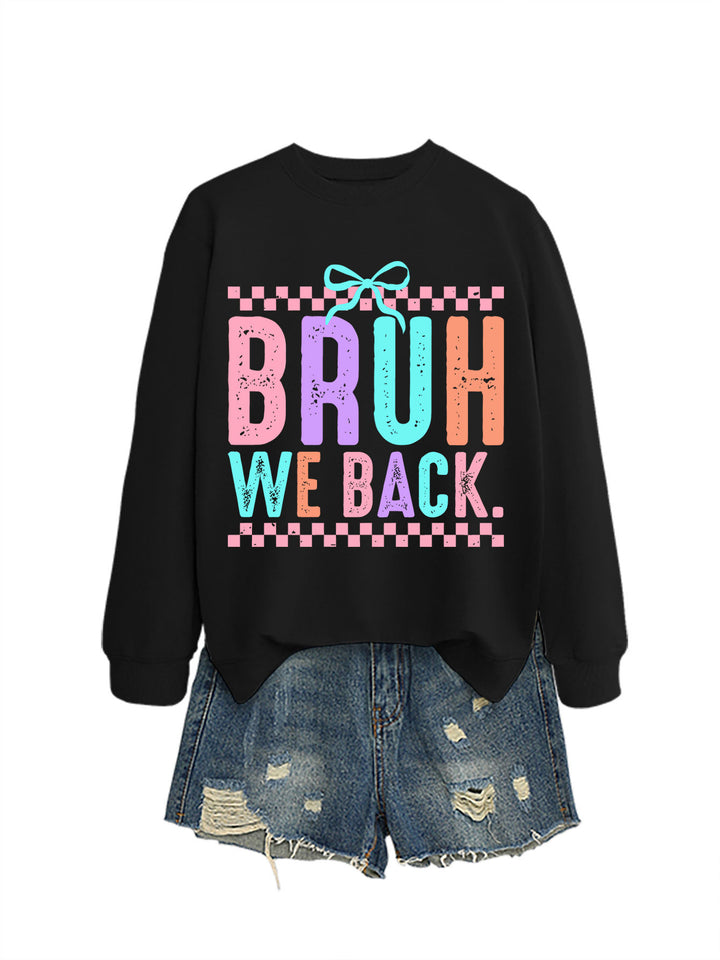 Damen Sweatshirt mit fröhlichem Druck und bequemer Passform Drune