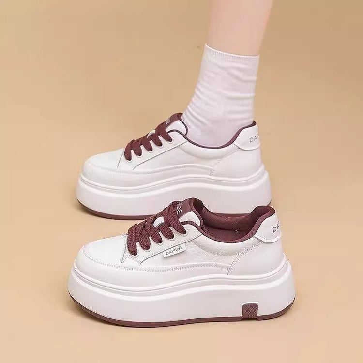 Damen Chunky Sneakers mit hohem Plateau und strapazierfähiger Verarbeitung Drune