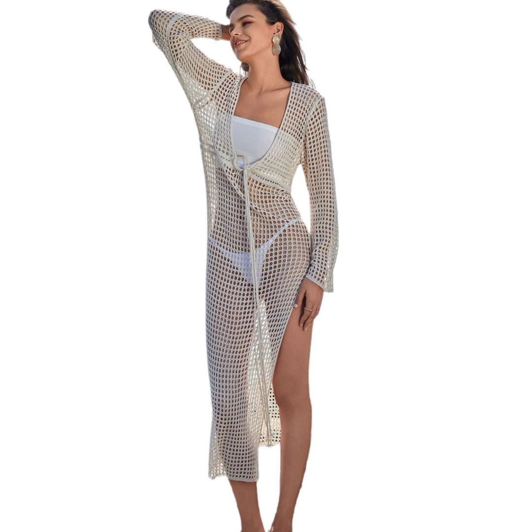 Damen figurbetontes Netzkleid mit raffiniertem Muster Drune