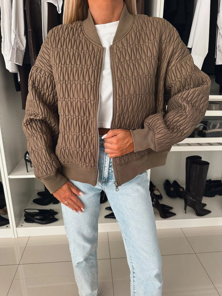 Damen Steppjacke im lässigen Oversized-Stil mit besonderen Steppdetails Drune