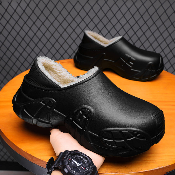 Damen Gemütliche Clogs mit flauschigem Innenfutter und rutschfester Sohle Drune
