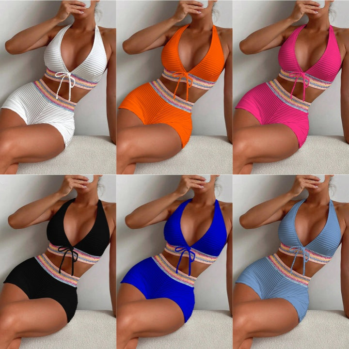 Damen Bikini-Set mit hoch geschnittenen Shorts Drune
