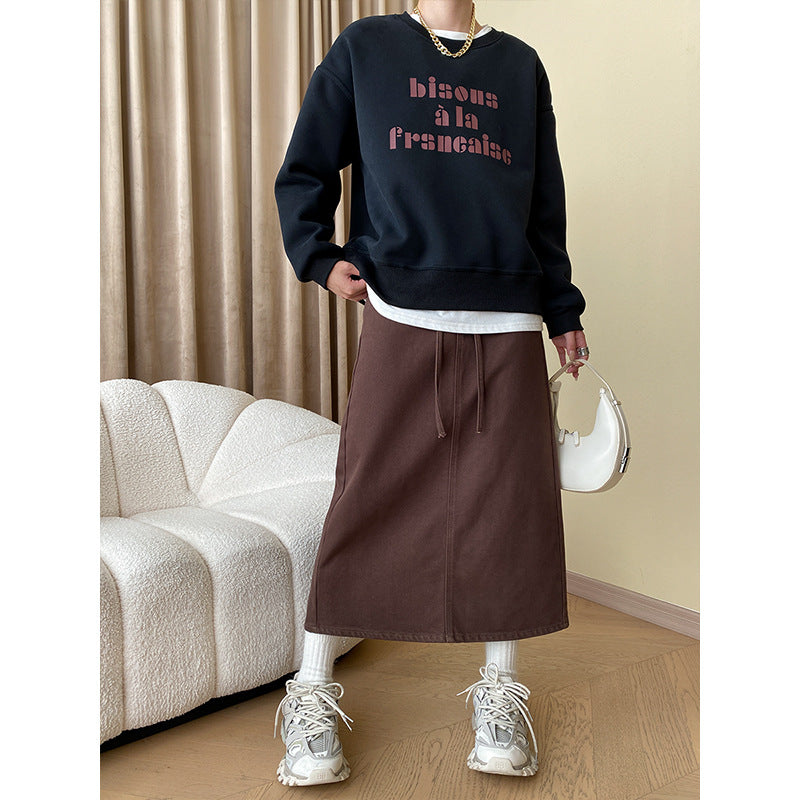 Damen Modischer Maxirock mit eleganten Stretch-Details Drune