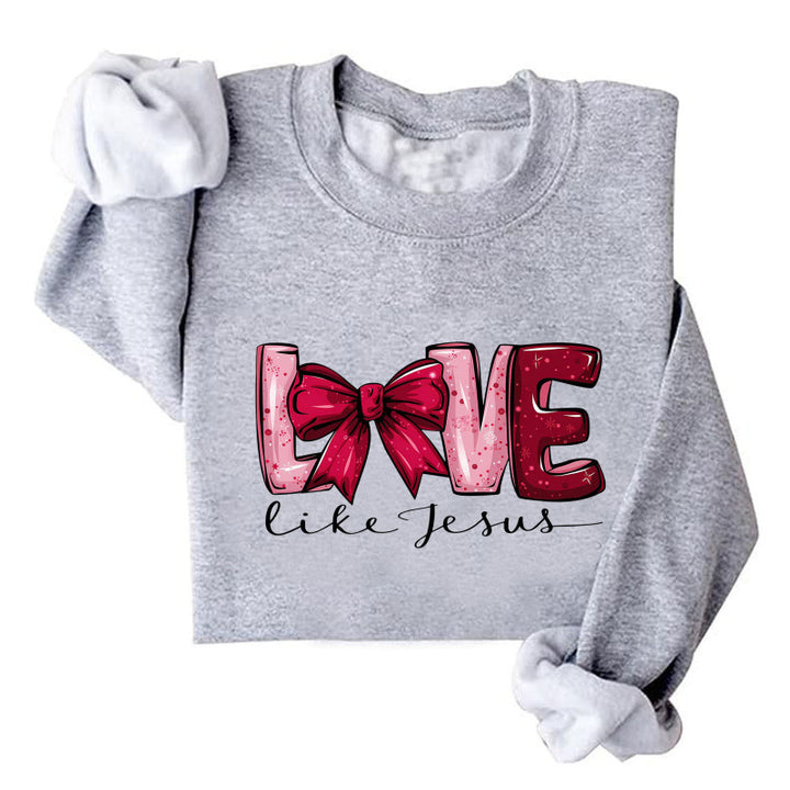 Damen Sweatshirt mit kreativem Herzmotiv und verspieltem Aufdruck Drune