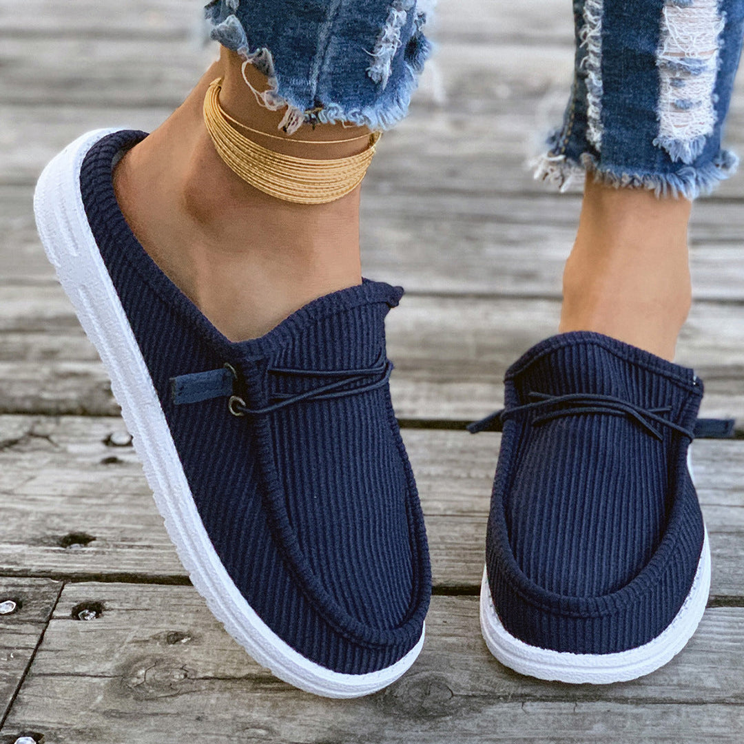Damen Slip-On Mokassins mit attraktiver Rippstruktur Drune