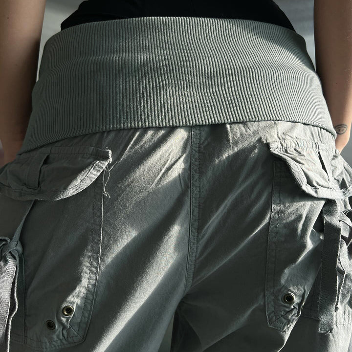 Damen Modische Cargo-Hose mit elastischem Bund und praktischen Taschen Drune