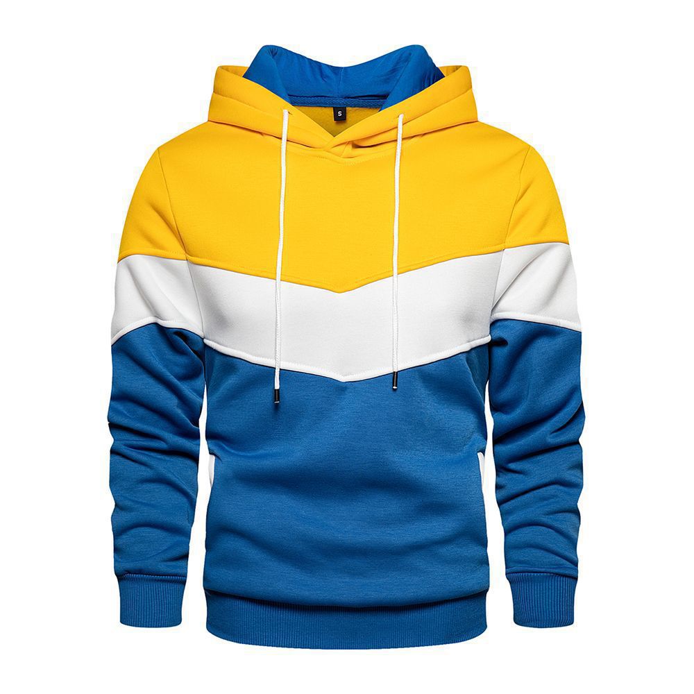 Herren modischer Kapuzenpullover mit geometrischem Farbdesign Drune