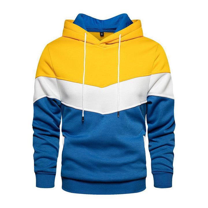 Herren modischer Kapuzenpullover mit geometrischem Farbdesign Drune