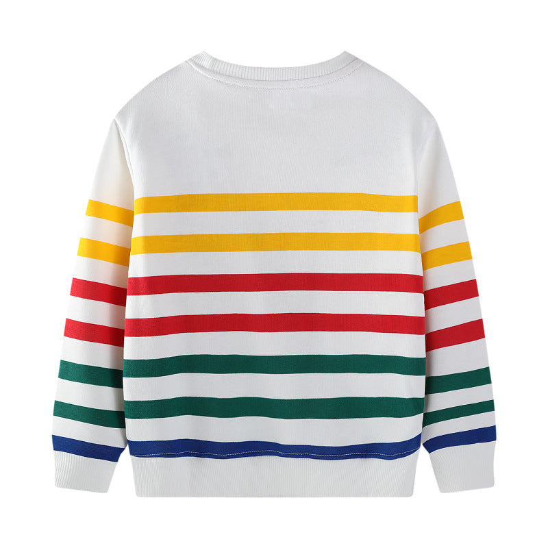 Kinder Sweatshirt mit buntem Baustellen-Lkw-Design Drune