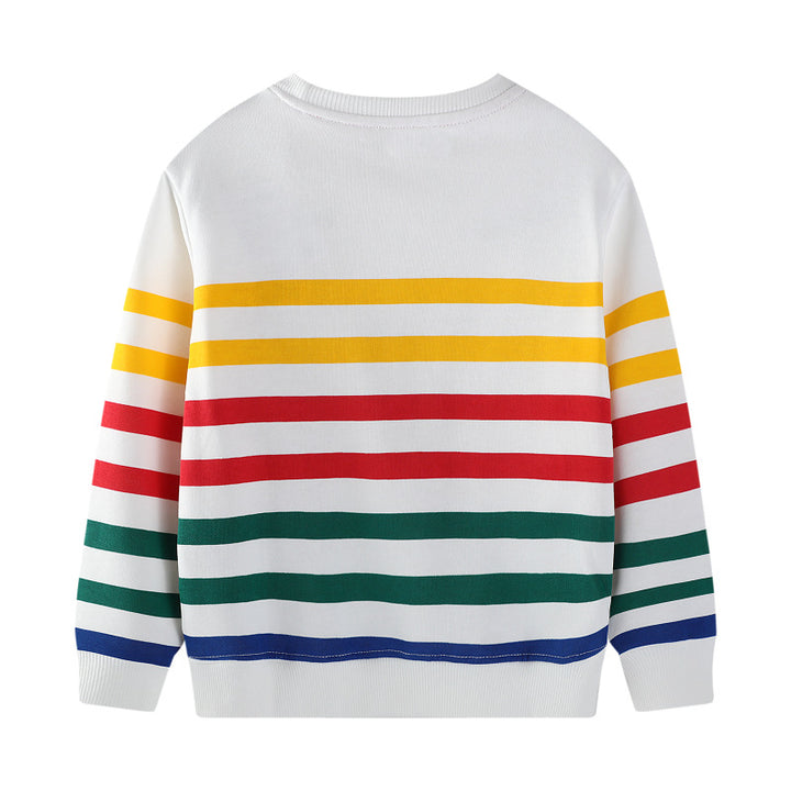 Kinder Sweatshirt mit buntem Baustellen-Lkw-Design Drune
