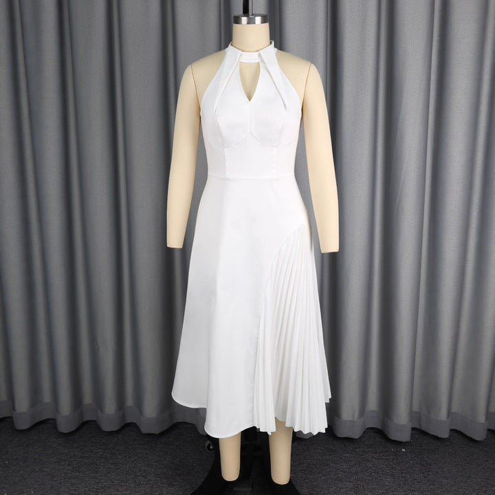 Damen Elegantes Midikleid mit Plissee-Detail Drune