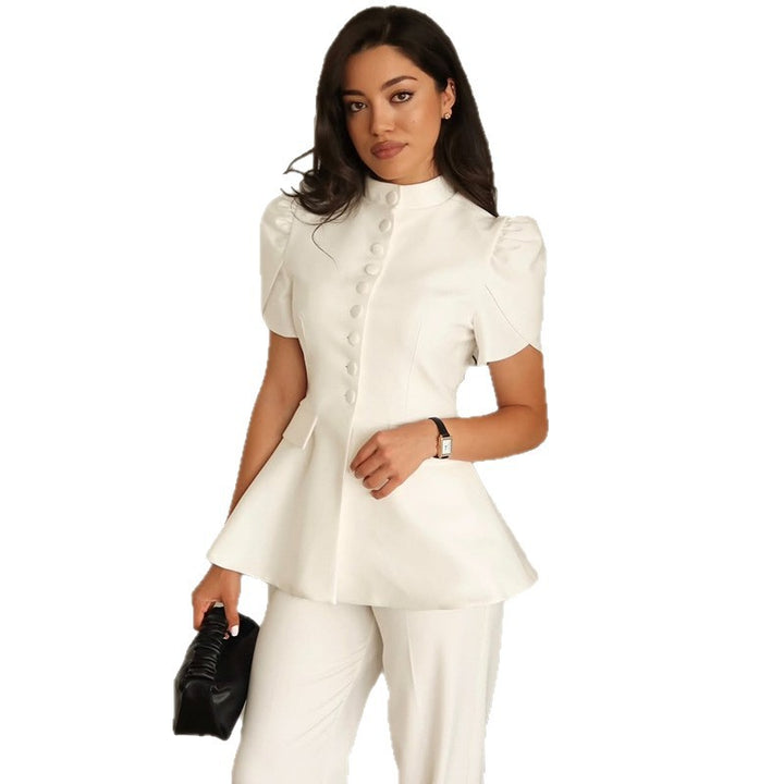 Damen Elegante Blazerjacke mit voluminösen Ärmeln Drune