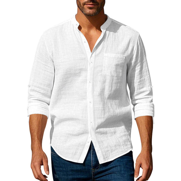 Herren leichtes Leinenhemd Drune