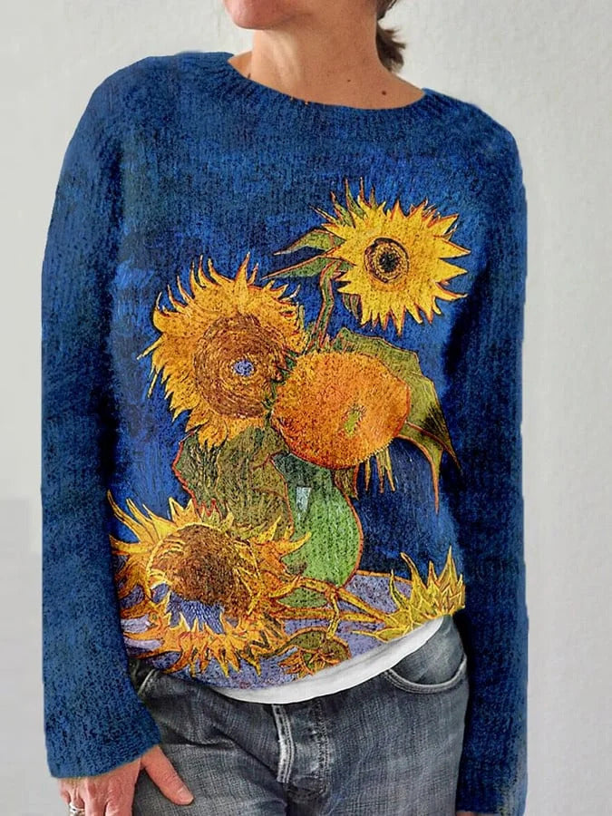 Drune | Bequemes Sweatshirt mit Blumenmuster