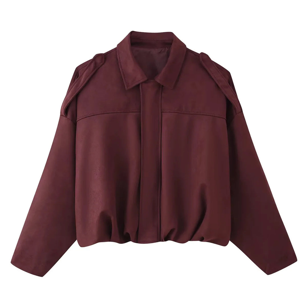 Damen Pilotjacke mit modischem Oversized-Schnitt und erweiterten Schultern Drune