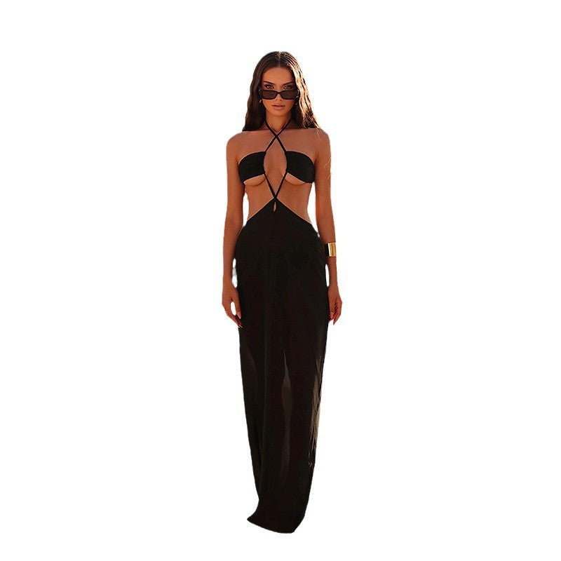 Damen aufregendes Cut-Out Maxikleid Drune