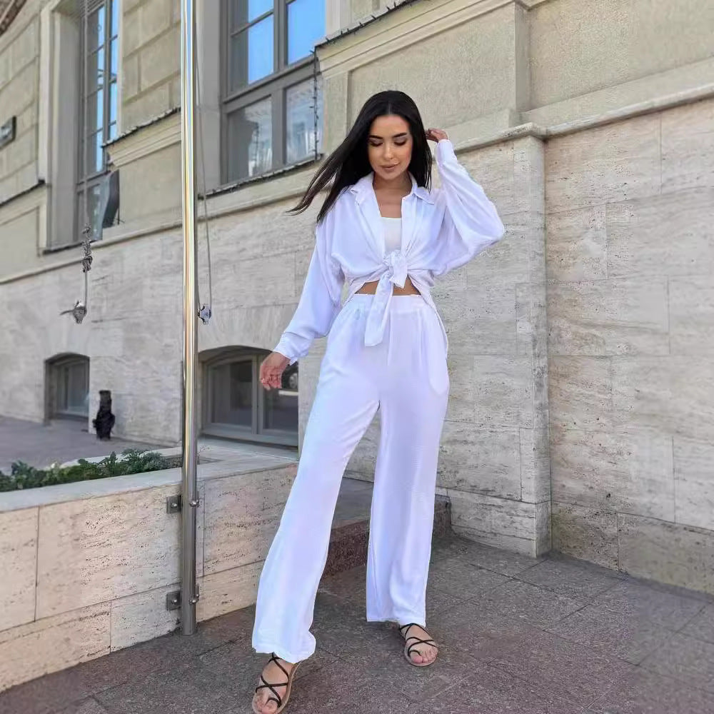 Damen lässiges Zweiteiliges Set aus atmungsaktivem Material Drune