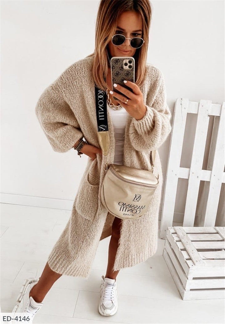 Damen Strickmantel Drune