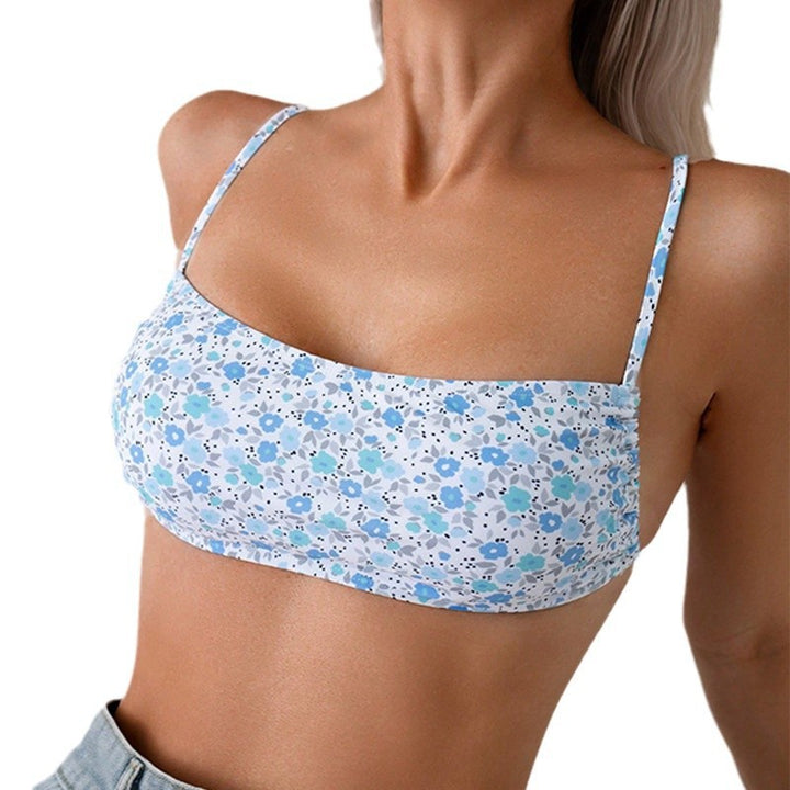 Damen Bandeau-Bikinioberteil mit floralen Mustern Drune
