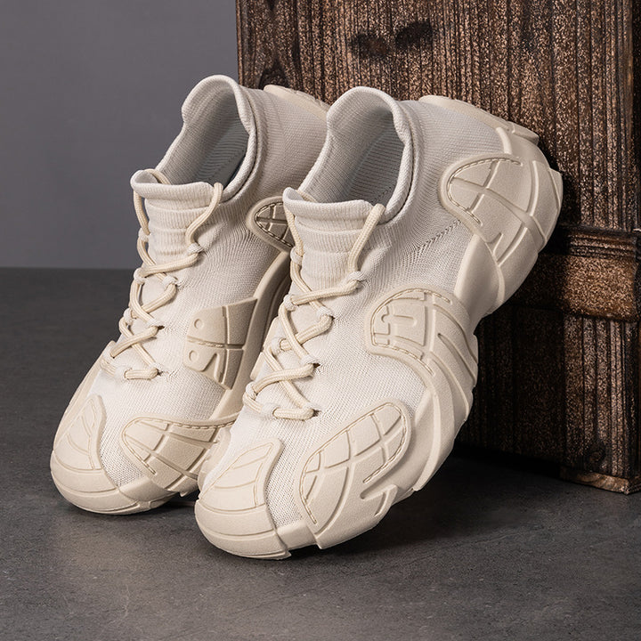 Herren nan robuster taktischer Sneaker mit nahtlosem Strickschaft, stoßdämpfender EVA-Zwischensohle und profiliertem Schutzoverlay Drune