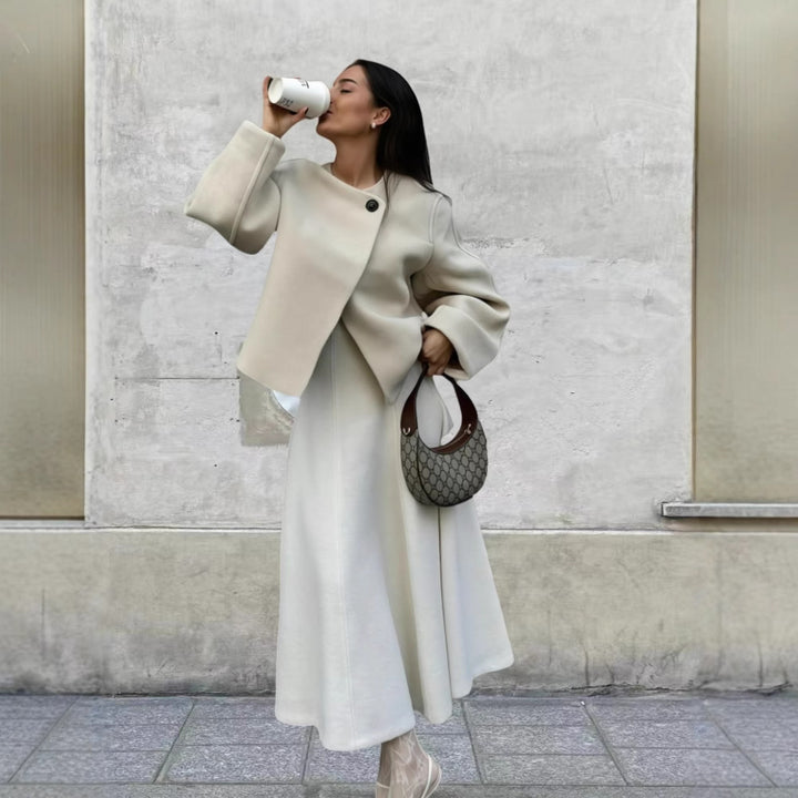 Damen Schulterjacke mit voluminösen Ärmeln und schickem Schnitt Drune