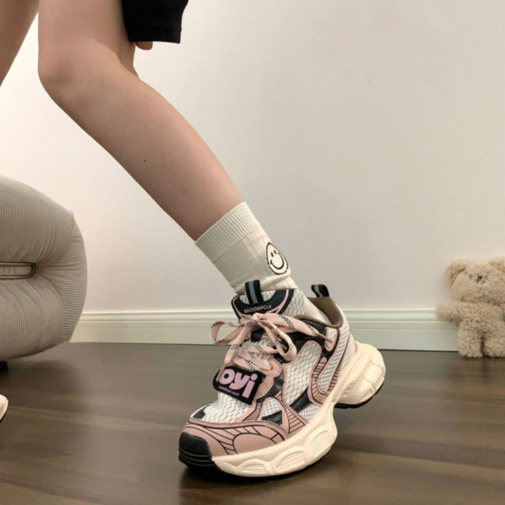 Damen Atmungsaktive Lauf Sneakers mit gepolsterter Sohle und trendigem Design Drune