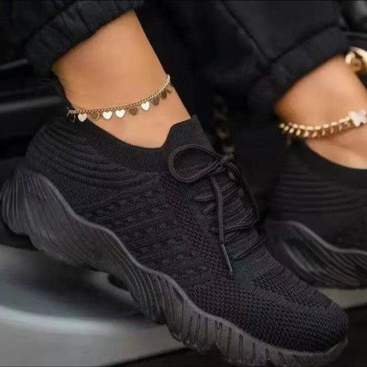 Damen Atmungsaktive Freizeitschuhe mit rutschfester Sohle und elastischen Einsätzen Drune