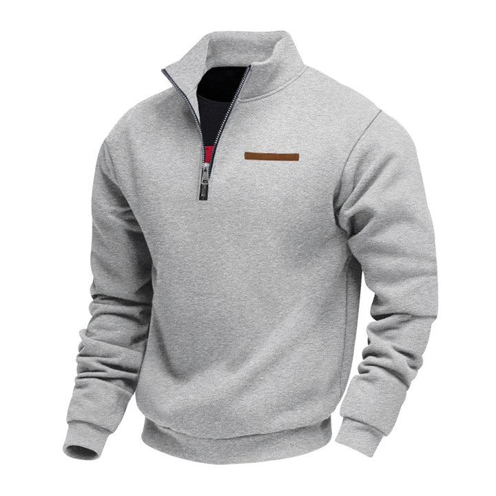 Herren modischer Kapuzenpullover mit halbem Reißverschluss und hochwertigen Details Drune