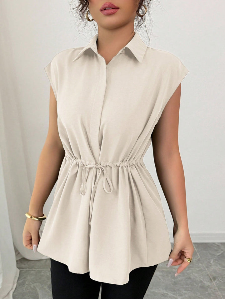 Damen lässige Bluse mit tailliertem Schnitt Drune