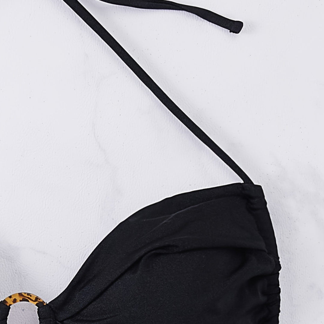 Damen Push-Up Bikini-Set mit modischem Ringdetail Drune