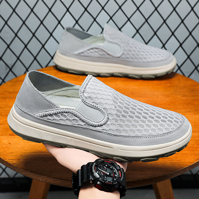 Herren nan atmungsaktiver Mesh-Slip-On Loafer mit elastischen Einsätzen und stoßdämpfender EVA-Sohle Drune
