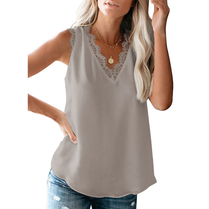 Damen Spitzenverzierte Bluse Drune