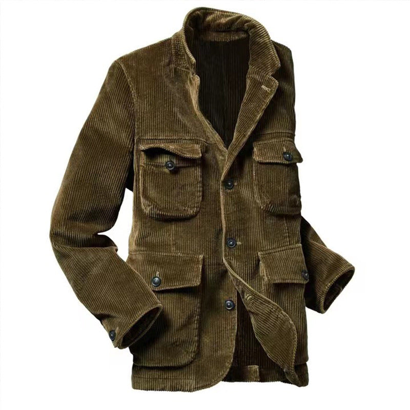 Herren Cordjacke mit praktischen aufgesetzten Taschen und modernem Schnitt Drune