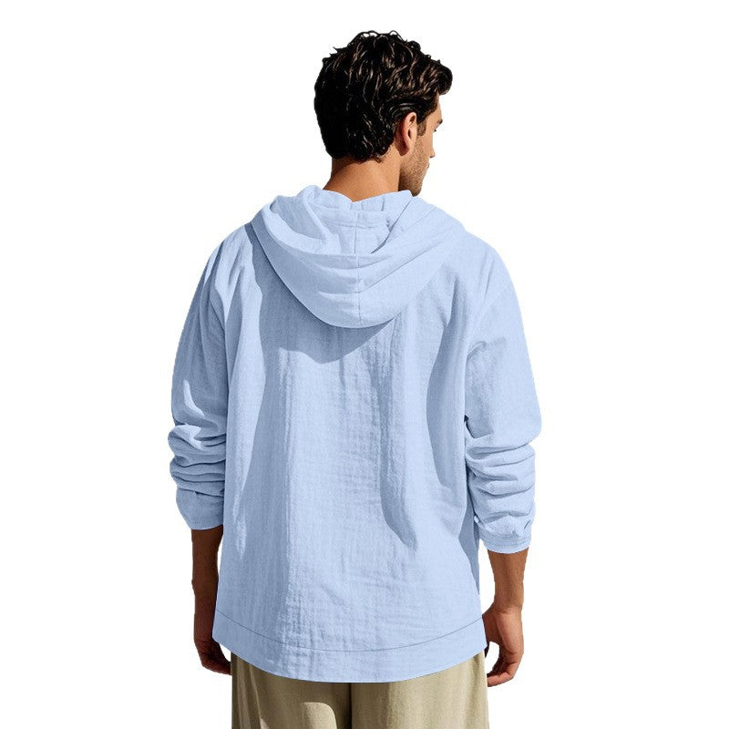 Herren lässige Sommerjacke mit Kapuze Drune