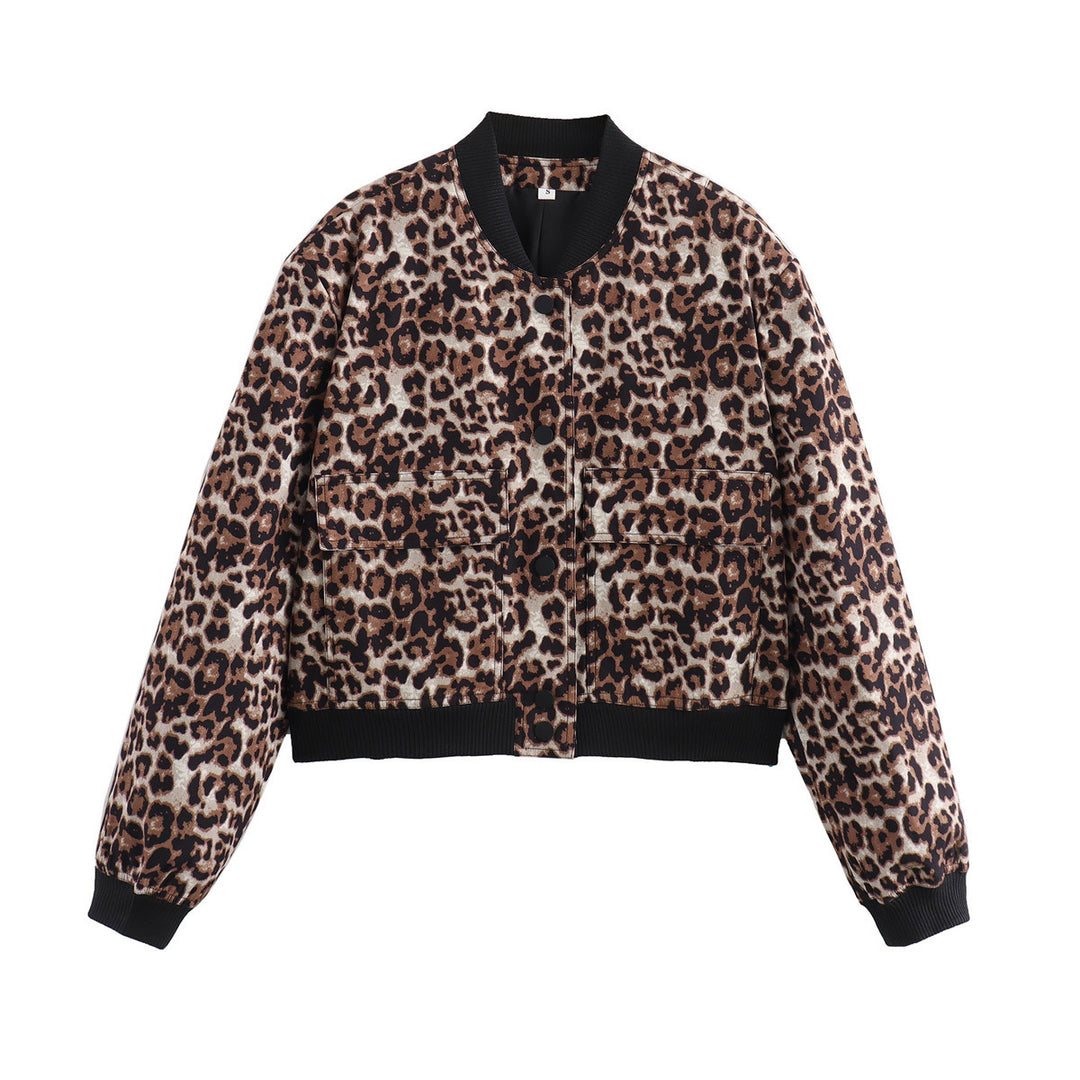 Damen modische Bomberjacke im tierischem Muster Drune